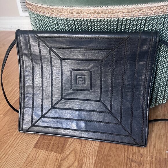 Vintage Fendi Leather Crossbody Purse - Picture 2 of 10